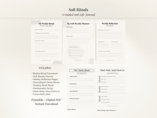 Soft Rituals Guided Journal - Digital PDF